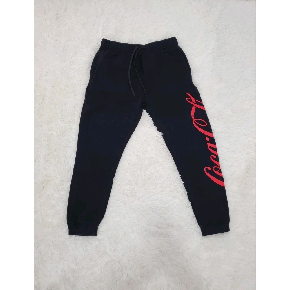 Coca Cola x Pacsun Jogger  Sweatpants SMALL Black Red Classic Logo